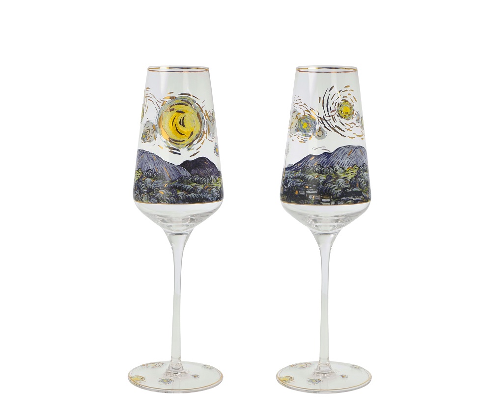 Starry Night - Champagne Glasses Gift Set Artis Orbis Vincent Van Gogh